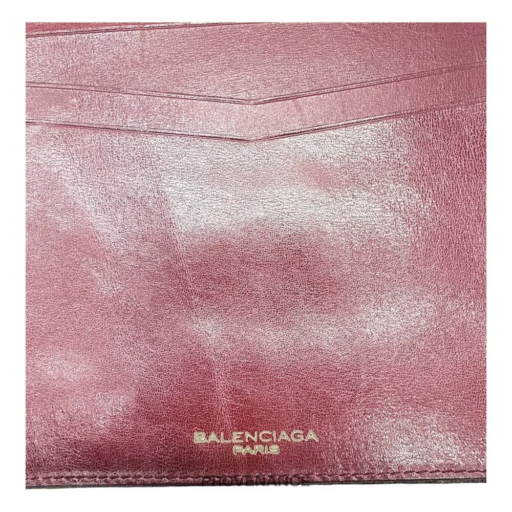 🔴 Balenciaga BB Canvas Trifold Wallet - Red Monogram